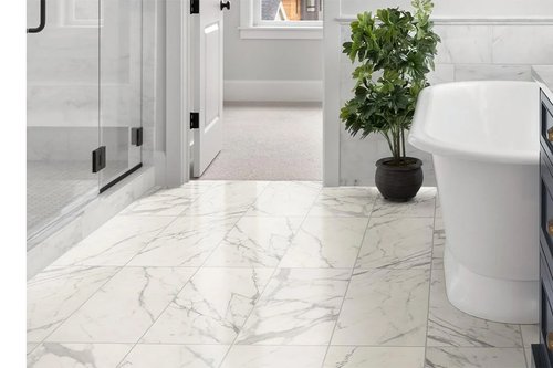 tile flooring in modern bathroom